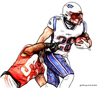 New England Patriots Sony Michel - Kansas City Chiefs Anthony Hitchens