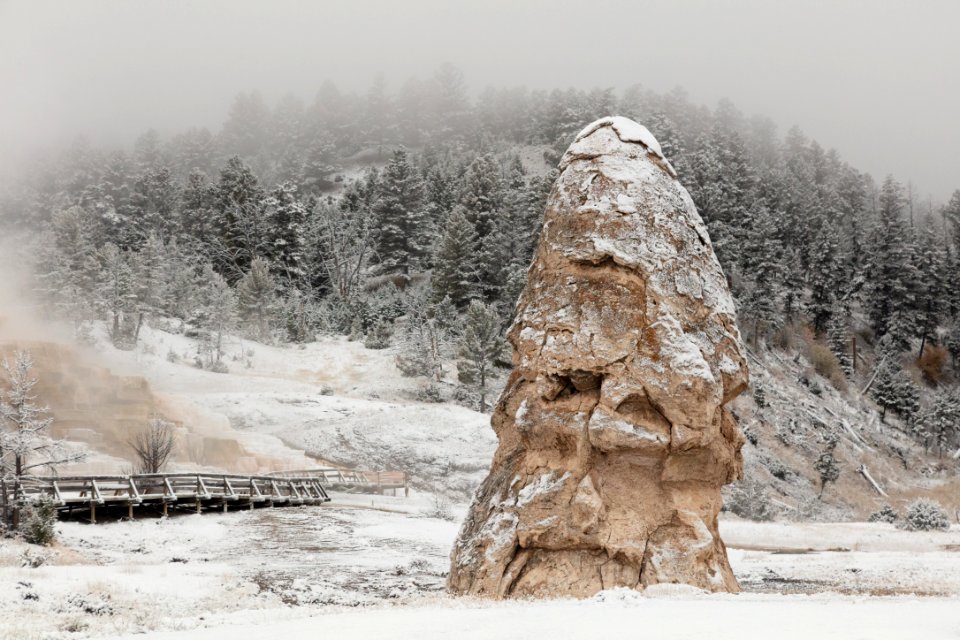 Liberty Cap after the first snow of the fall season