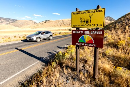 Fire Danger sign (wide) at High