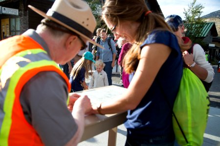 Park ranger applies Centennial tattoo