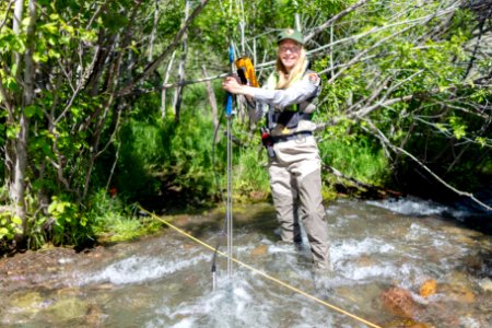 Erin White - Park Hydrologist in the field