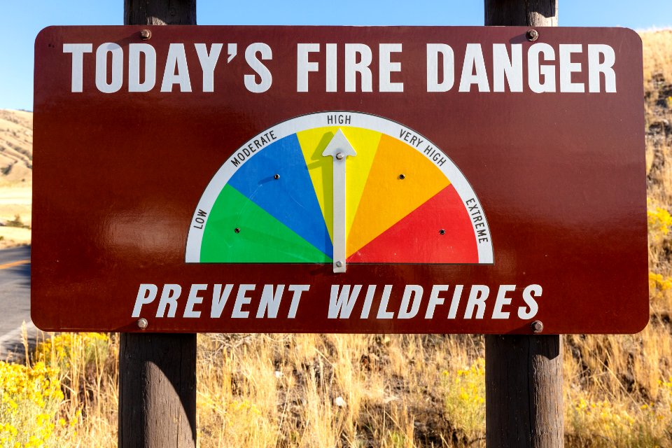 Fire Danger sign at High