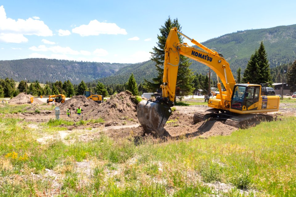YACC Camp Housing Project: excavating sites for foundations (2)