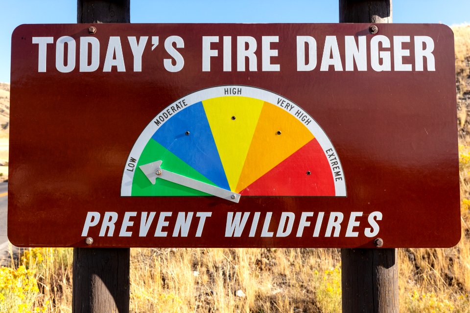 Fire Danger sign at Low