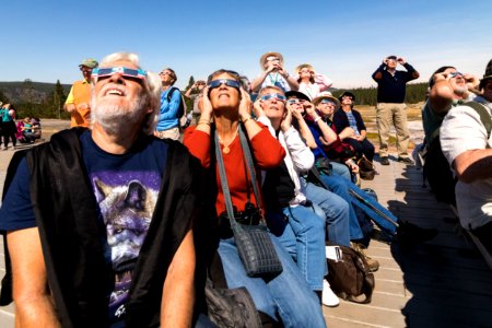 Scenes from the 2017 eclipse at Old Faithfuul photo