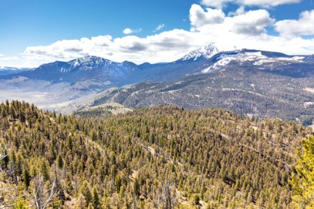 Views of Electric Peak and Sepulcher Mountain from Cinnabar Mountain