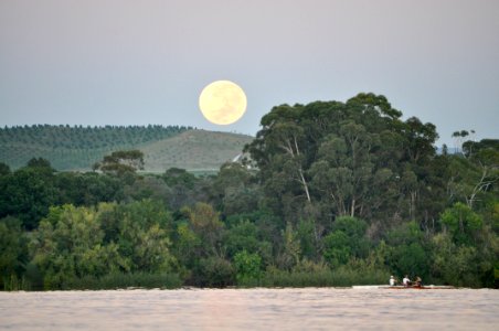 Setting full moon