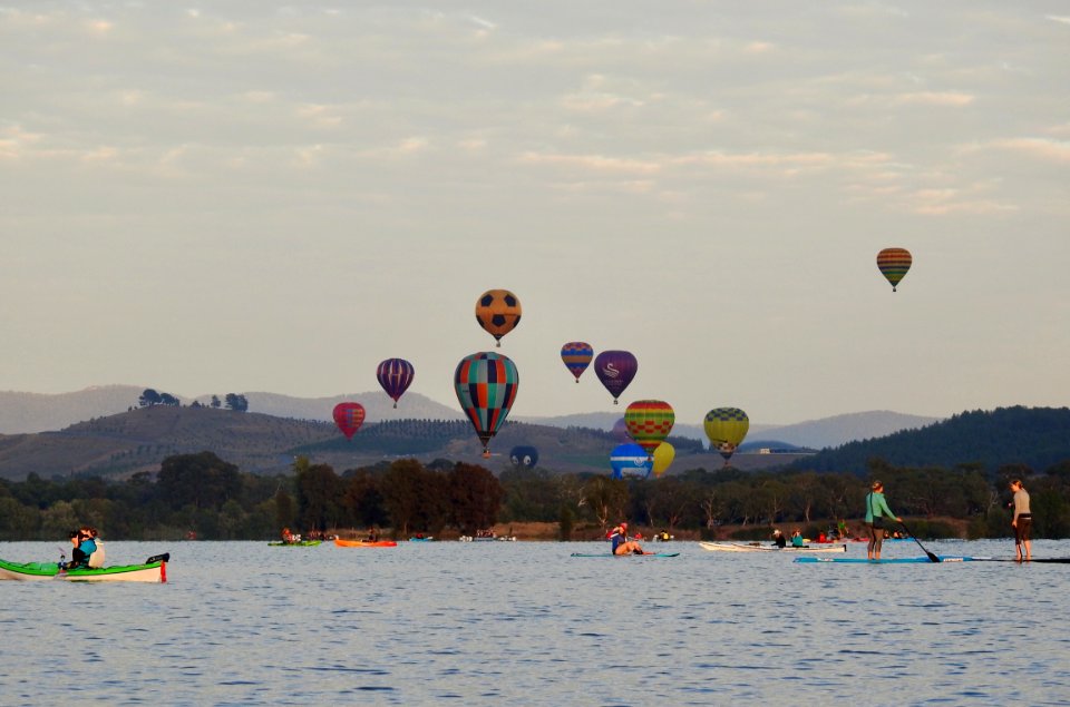 Balloons over Lake Burley Griffin