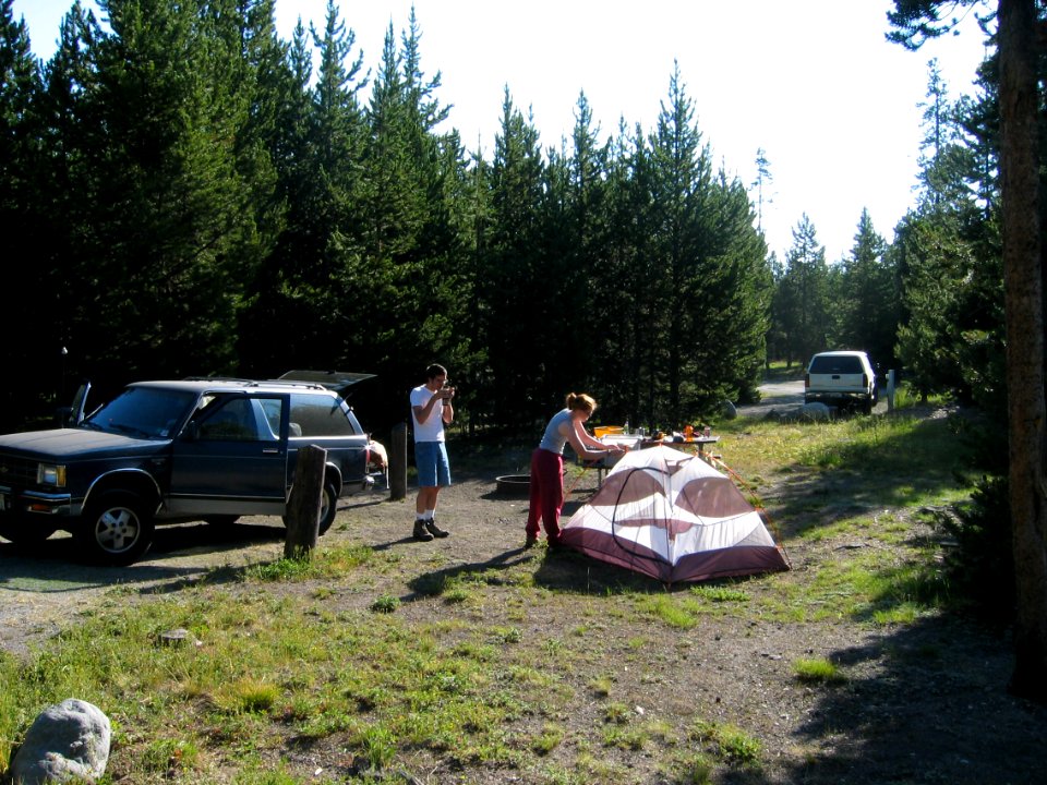 Tent site at Indian Creek Campground