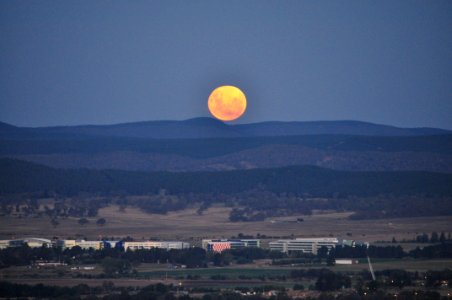 Full moon rising