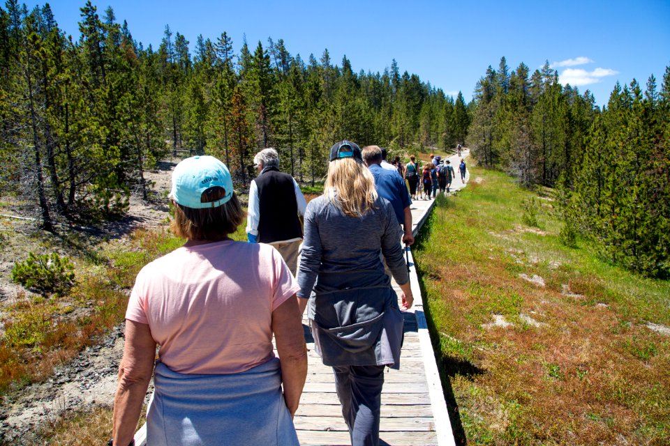 Busy boardwalk, Norris Geyser Basin