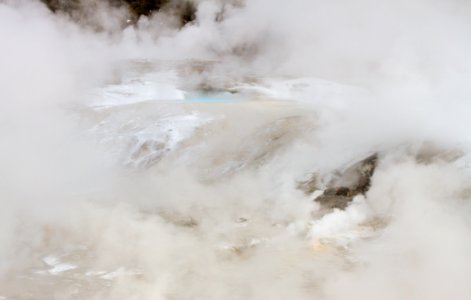 Thermal features in Porcelain Basin at Norris Geyser Basin
