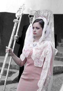 Woman lace religious