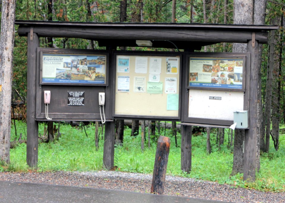 Bridge Bay Campground Information/Bulletin Board