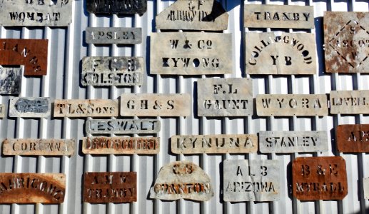 Wool bale stencils