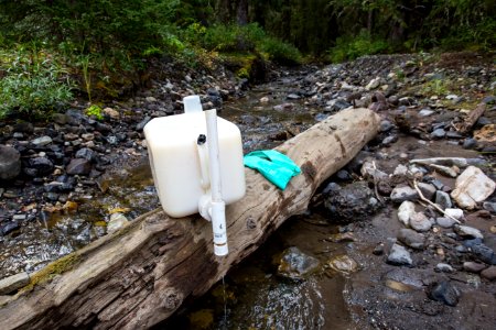 Rotenone drip station in a tributary of Soda Butte Creek
