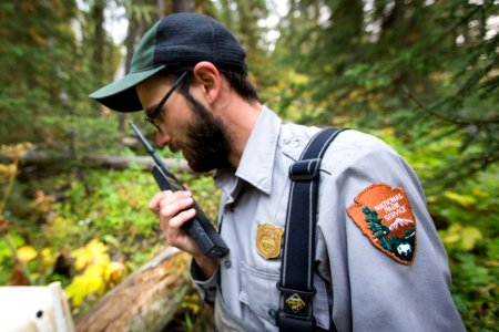 Alex Poole setting up a Rotenone drip station in a tributary of Soda Butte Creek