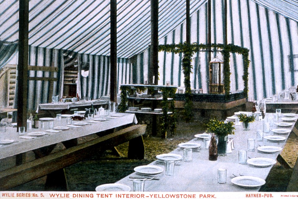 Wylie Co. dining tent interior
