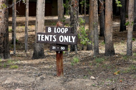 Tents only sign photo