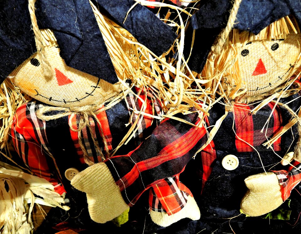 Straw fabric decoration