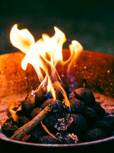 Barbecue bbq coals