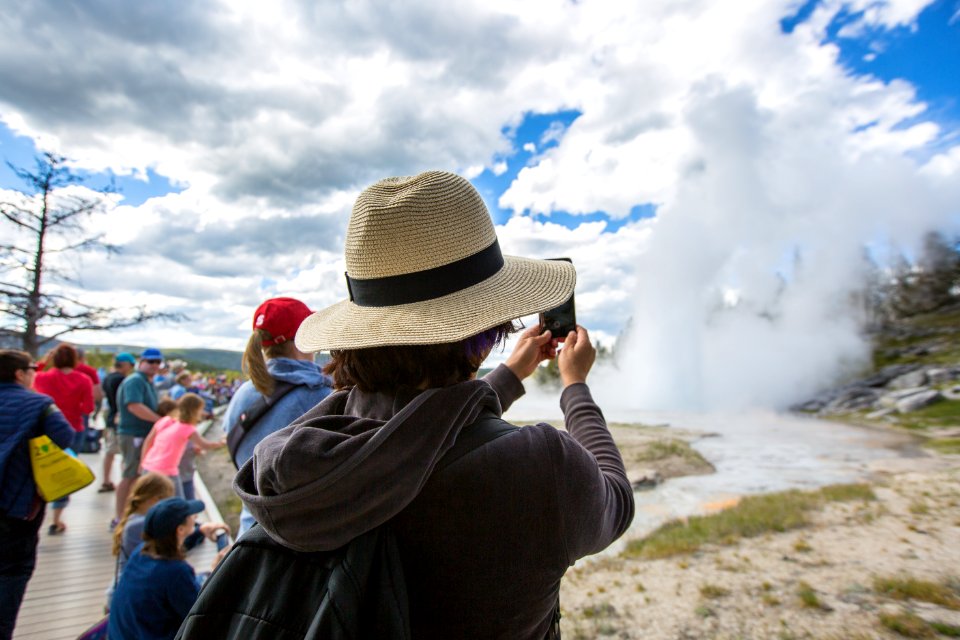 Photographing Grand Geyser