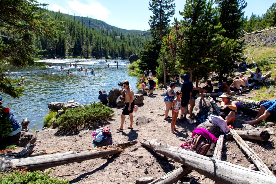 People enjoying Firehole Swimming Area (3)