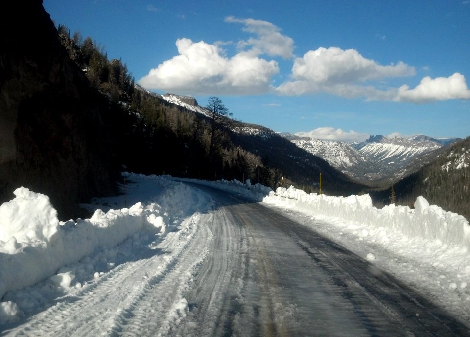 WYDOT clearing of Sylvan Pass