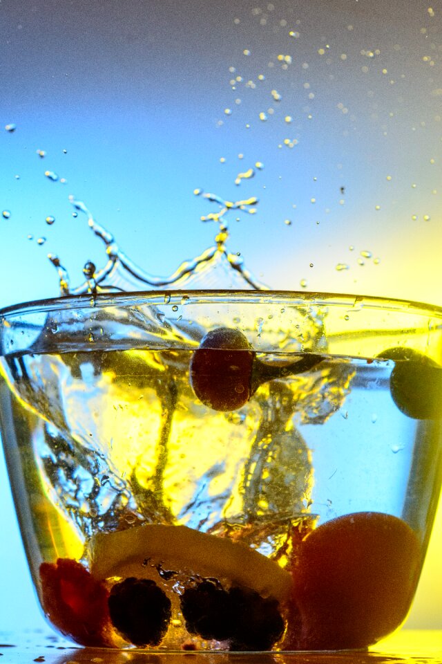 Liquid drop of water high speed