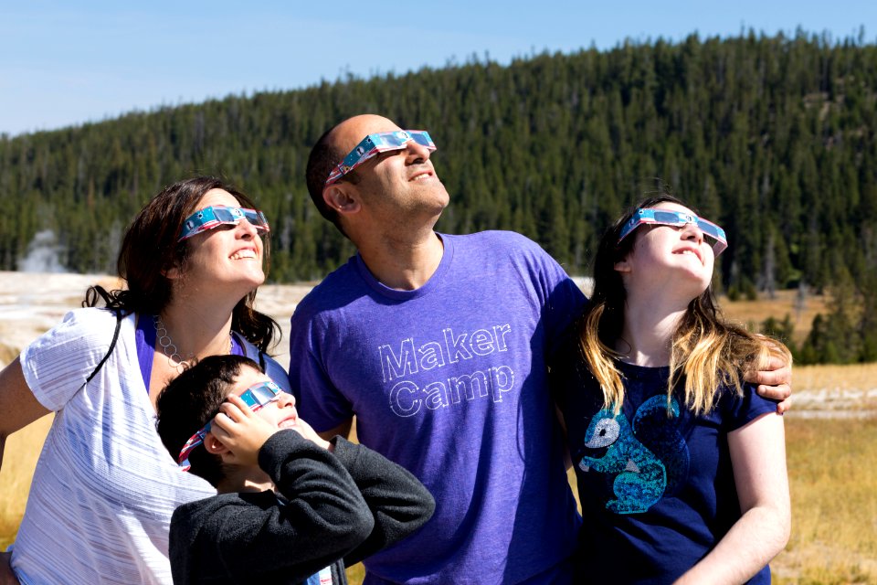 Scenes from the 2017 eclipse at Old Faithfuul