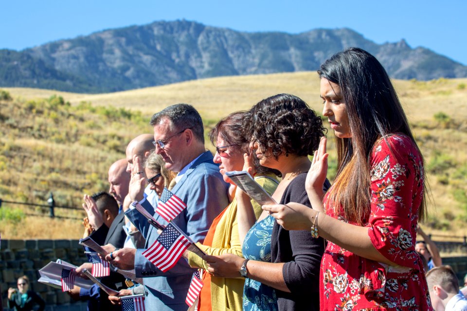 Scenes from the 2018 Naturalization Ceremony in Mammoth Hot Springs