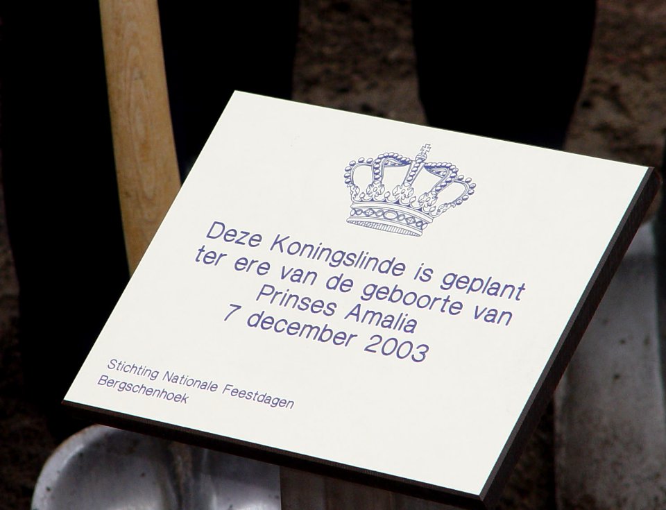 Koningslinde tgv geboorte prinses Amalia