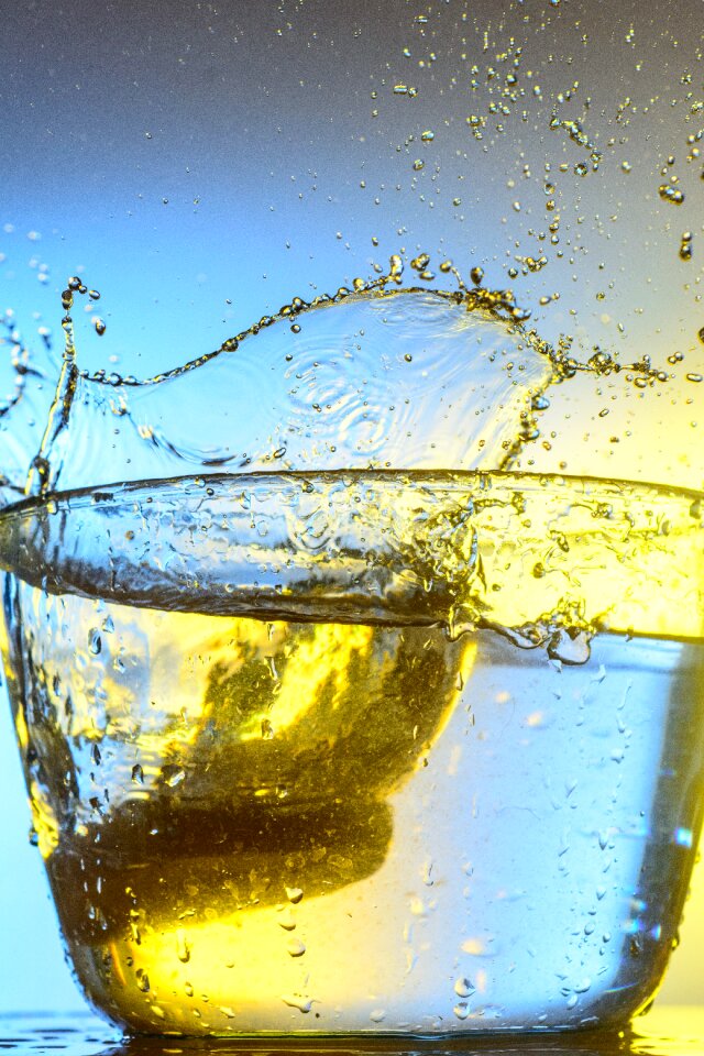Liquid drop of water high speed