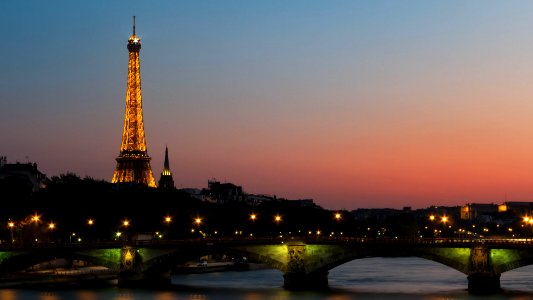 Eiffel Tower Sunset photo