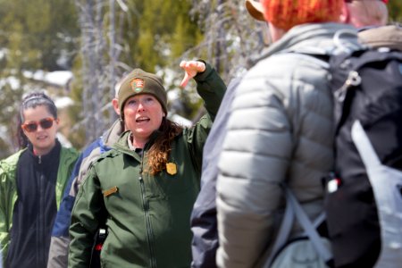 Interpretive program, West Thumb Geyser Basin photo