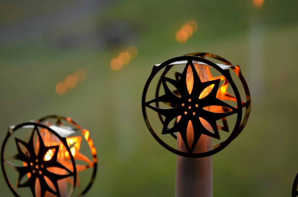 Advent candle holder light decoration
