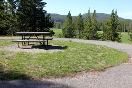 Norris Campground picnic table photo