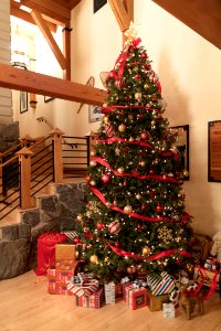 Christmas decorations at Snow Lodge