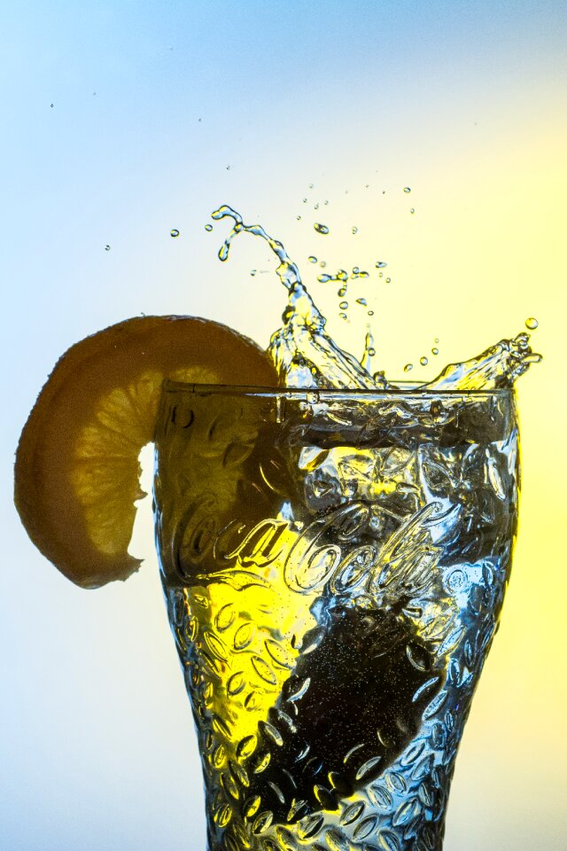 Liquid drop of water high speed