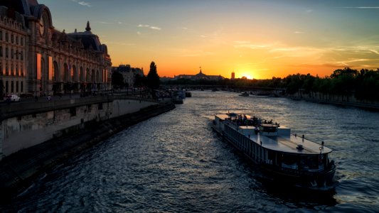 Sunset on the Seine photo