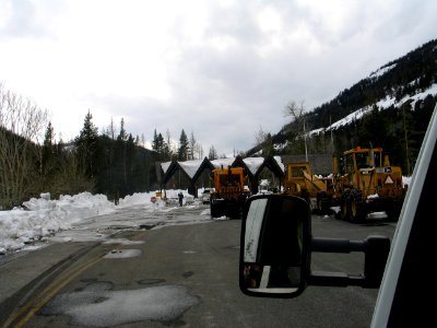 Equipment blocking the East Entrance