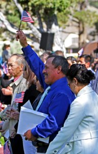 Naturalization Ceremony at Mammoth Hot Springs in Yellowstone National Park