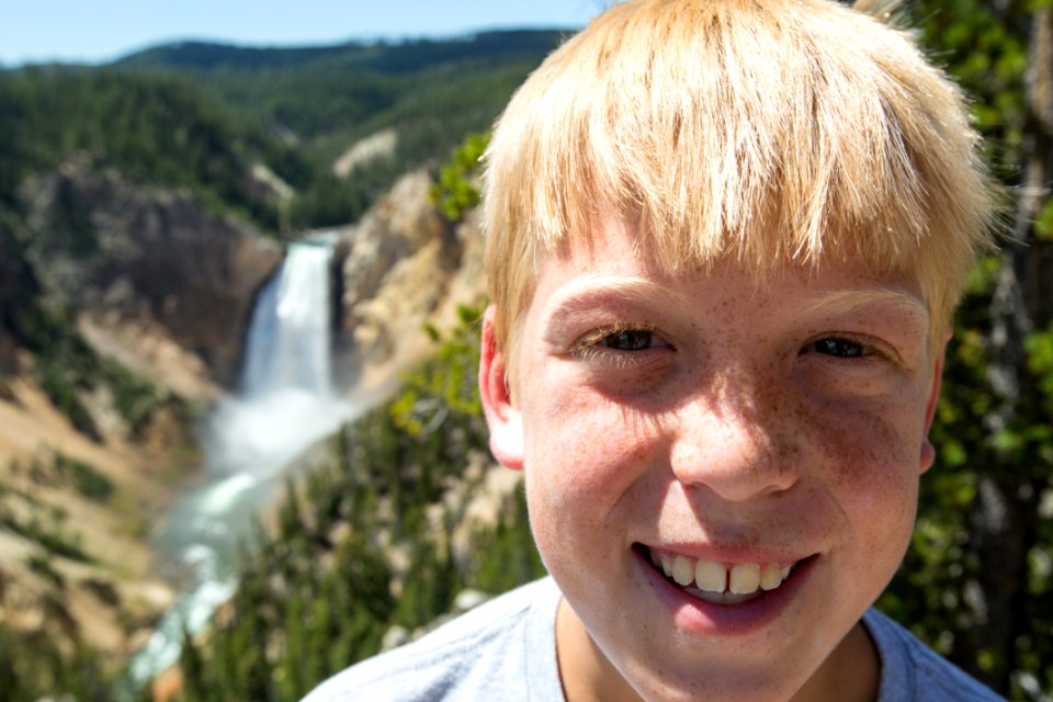 Portrait at the Lower Falls of the Yellowstone