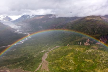 Rainbow, Frederika Glacier in background photo