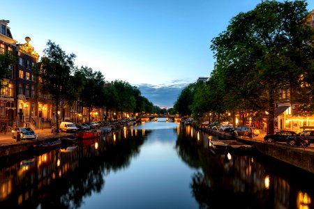 The Singel Canal, Amsterdam photo
