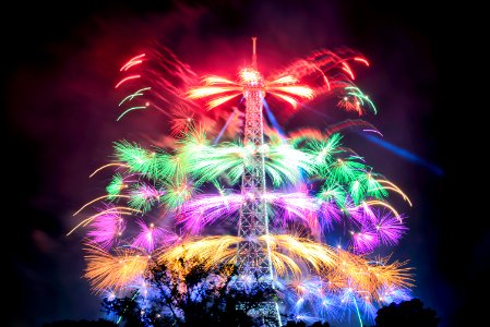 Fireworks at the Eiffel Tower photo
