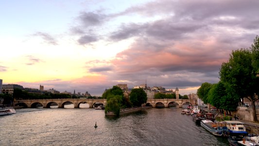 Pont Neuf at sunset, Paris photo