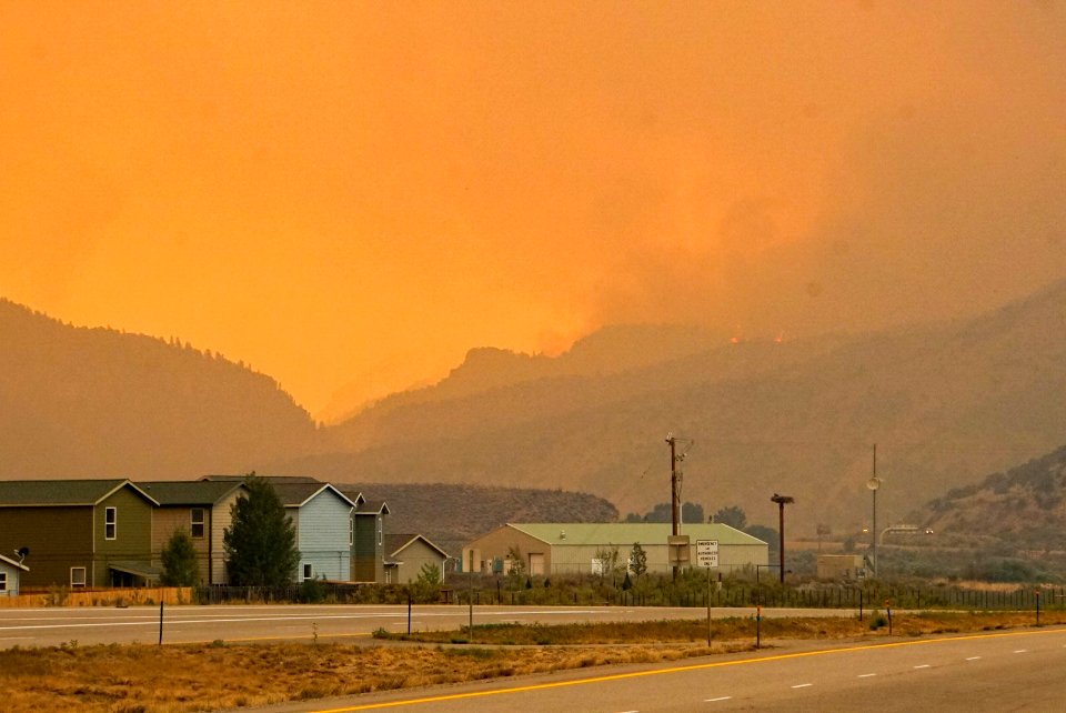 View of the fire looking southwest from Dotsero
