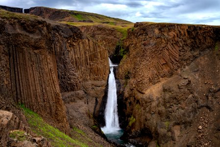 Litlanesfoss Waterfall, Iceland photo