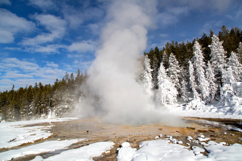 Solitary Geyser between eruptions